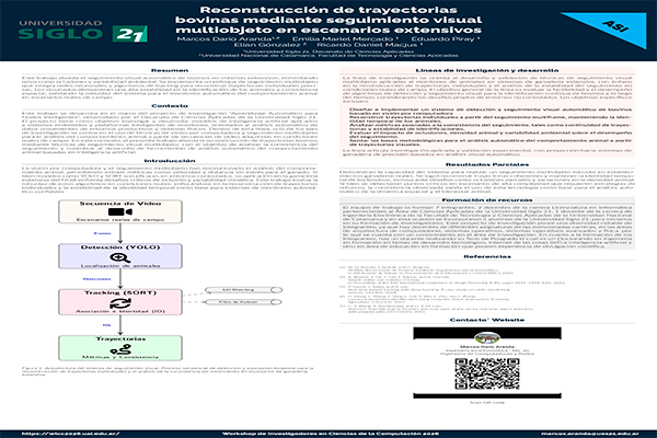 Reconstrucción de Trayectorias Bovinas Mediante Seguimiento Visual